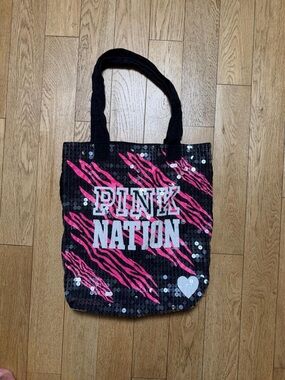 Y2K Victoria Secret Pink Sequin Tote Bag 2012